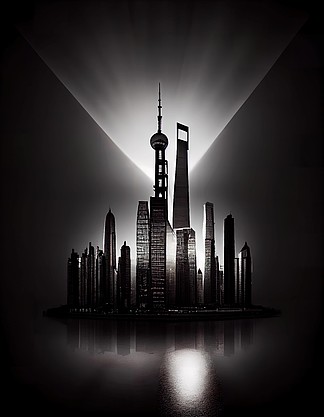 上海城市天際線 現(xiàn)代都市的視覺盛宴與廣告的完美融合